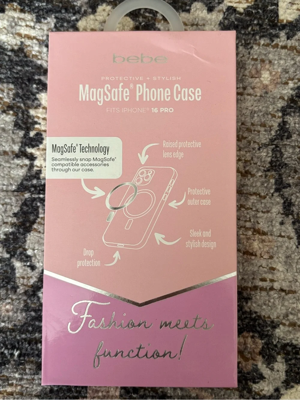 New Rose Pattern Bebe MagSafe Phone Case for IPhone 16 Pro
